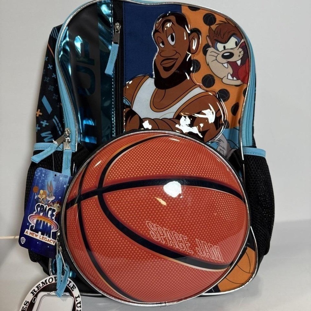 Space Jam Lebron James Backpack & Lunchbox Space Jam Bugs Bunny 18"SET-NEW